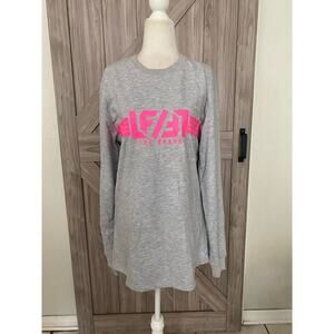 NWOT LF The brand size extra small gray sweatshirt with pink